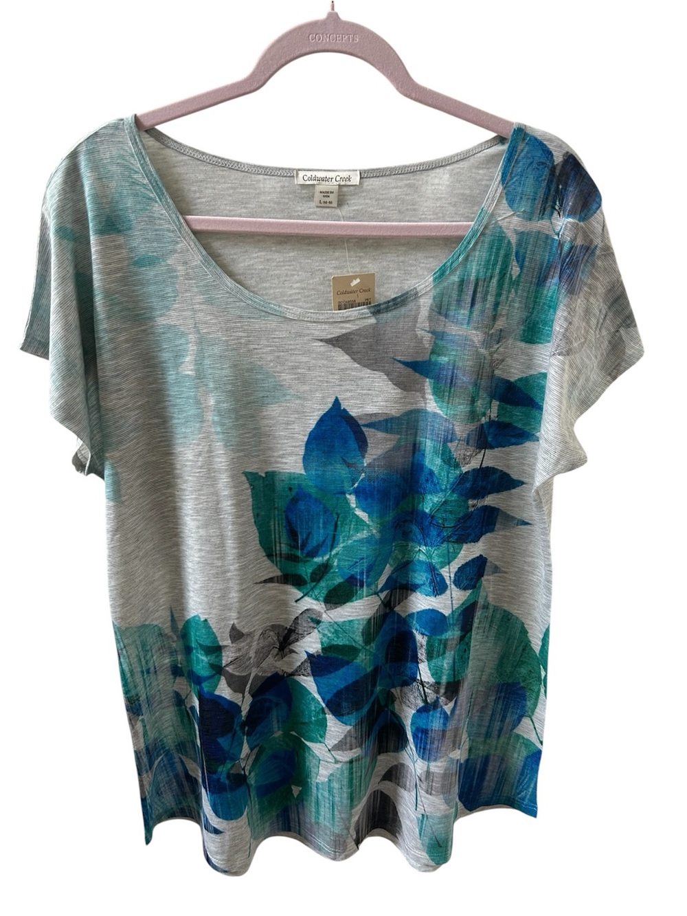 Coldwater Creek short-sleeved scoop neck tee
